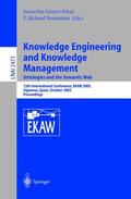 Benjamins |  Knowledge Engineering and Knowledge Management: Ontologies and the Semantic Web | Buch |  Sack Fachmedien