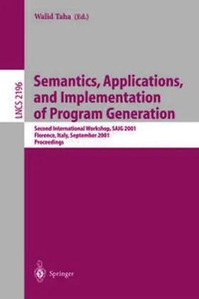 Taha | Semantics, Applications, and Implementation of Program Generation | E-Book | www.sack.de