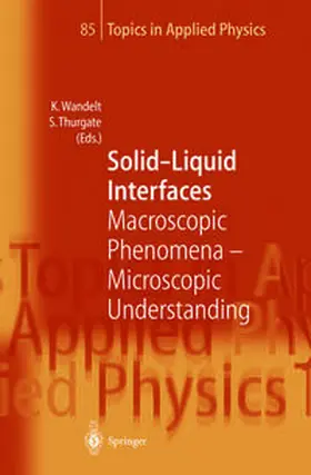 Wandelt / Thurgate | Solid-Liquid Interfaces | E-Book | sack.de
