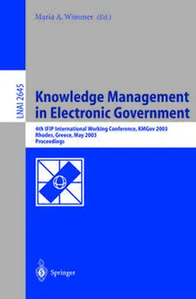 Wimmer | Knowledge Management in Electronic Government | E-Book | sack.de