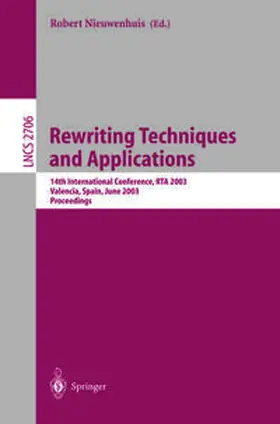 Nieuwenhuis | Rewriting Techniques and Applications | E-Book | sack.de