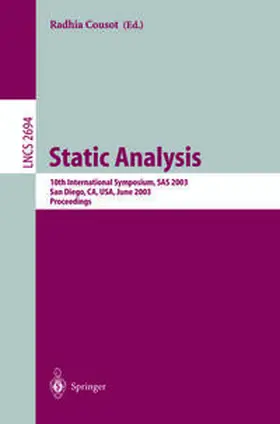 Cousot | Static Analysis | E-Book | sack.de