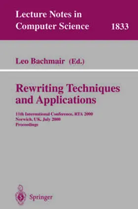 Bachmair | Rewriting Techniques and Applications | E-Book | sack.de