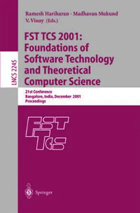 Hariharan / Mukund / Vinay | FST TCS 2001: Foundations of Software Technology and Theoretical Computer Science | E-Book | www.sack.de