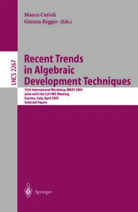 Cerioli / Reggio | Recent Trends in Algebraic Development Techniques | E-Book | sack.de