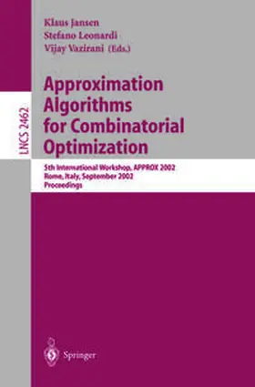 Jansen / Leonardi / Vazirani | Approximation Algorithms for Combinatorial Optimization | E-Book | sack.de