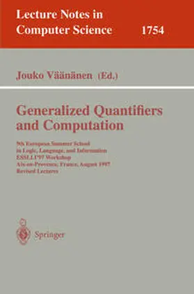 Väänänen | Generalized Quantifiers and Computation | E-Book | sack.de