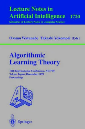 Watanabe / Yokomori |  Algorithmic Learning Theory | eBook | Sack Fachmedien