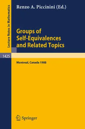 Piccinini | Groups of Self-Equivalences and Related Topics | E-Book | sack.de