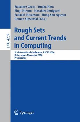Greco / Hata / Hirano |  Rough Sets and Current Trends in Computing | Buch |  Sack Fachmedien