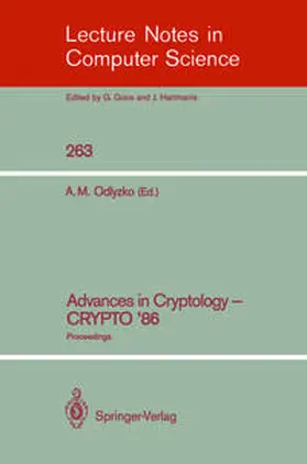 Odlyzko |  Advances in Cryptology - CRYPTO '86 | eBook | Sack Fachmedien