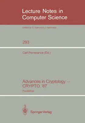 Pomerance |  Advances in Cryptology - CRYPTO '87 | eBook | Sack Fachmedien