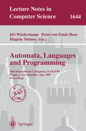 Wiedermann / Emde Boas / Nielsen | Automata, Languages and Programming | E-Book | sack.de