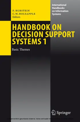 Burstein / Holsapple |  Handbook on Decision Support Systems 1 | eBook | Sack Fachmedien