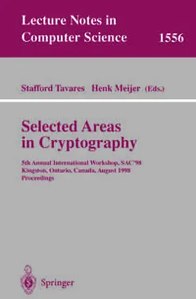 Tavares / Meijer | Selected Areas in Cryptography | E-Book | sack.de