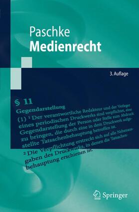 Paschke | Medienrecht | Buch | 978-3-540-49087-6 | sack.de