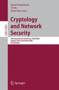 Pointcheval / Chen / Mu |  Cryptology and Network Security | Buch |  Sack Fachmedien