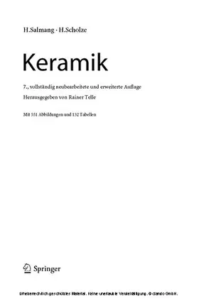 Salmang / Telle / Scholze | Keramik | E-Book | www.sack.de