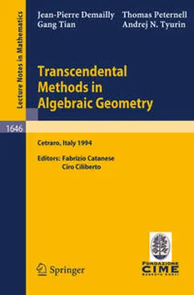 Demailly / Catanese / Peternell |  Transcendental Methods in Algebraic Geometry | eBook | Sack Fachmedien