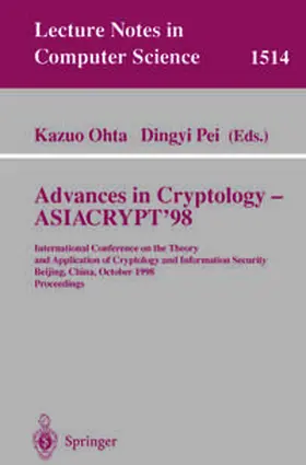 Ohta / Pei |  Advances in Cryptology — ASIACRYPT’98 | eBook | Sack Fachmedien