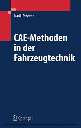 Meywerk | CAE-Methoden in der Fahrzeugtechnik | E-Book | sack.de