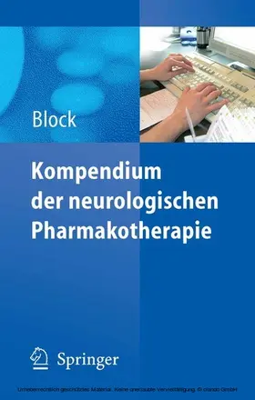 Block |  Kompendium der neurologischen Pharmakotherapie | eBook | Sack Fachmedien