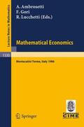 Ambrosetti / Lucchetti / Gori |  Mathematical Economics | Buch |  Sack Fachmedien