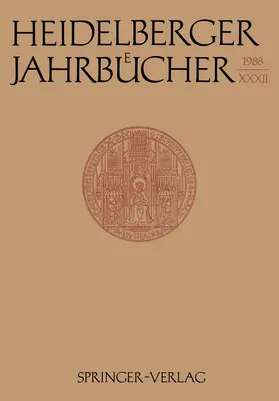  Heidelberger Jahrbücher | Buch |  Sack Fachmedien