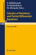 Hildebrandt / Miranda / Kinderlehrer |  Calculus of Variations and Partial Differential Equations | Buch |  Sack Fachmedien