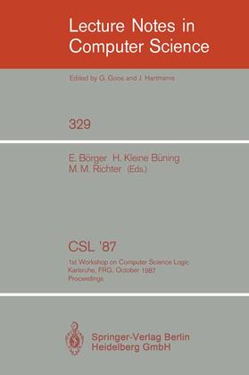 Börger / Richter / Kleine Büning | CSL '87 | Buch | 978-3-540-50241-8 | sack.de
