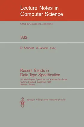 Sannella |  Recent Trends in Data Type Specification | Buch |  Sack Fachmedien