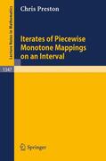 Preston |  Iterates of Piecewise Monotone Mappings on an Interval | Buch |  Sack Fachmedien