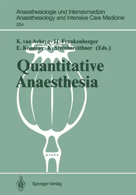 Ackern / Steinbereithner / Frankenberger |  Quantitative Anaesthesia | Buch |  Sack Fachmedien