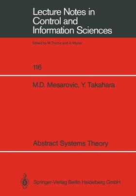 Takahara / Mesarovic |  Abstract Systems Theory | Buch |  Sack Fachmedien