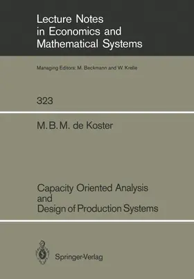 Koster |  Capacity Oriented Analysis and Design of Production Systems | Buch |  Sack Fachmedien