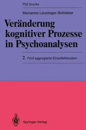 Leuzinger-Bohleber |  Veränderung kognitiver Prozesse in Psychoanalysen | Buch |  Sack Fachmedien
