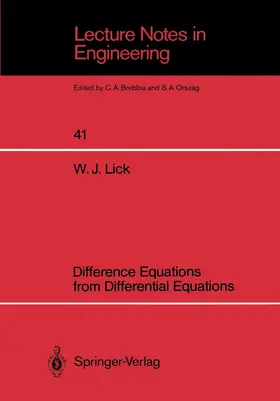Lick |  Difference Equations from Differential Equations | Buch |  Sack Fachmedien