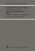 Laßmann / Busse von Colbe |  Lösungsheft zu den Aufgaben der vierten Auflage des Buches | Buch |  Sack Fachmedien