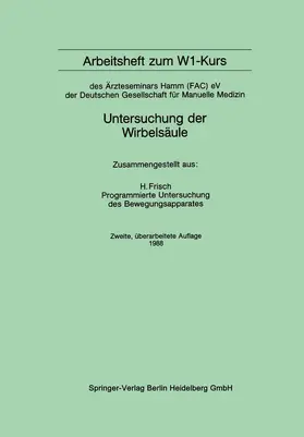 Frisch |  Arbeitsheft zum W1-Kurs | Buch |  Sack Fachmedien