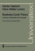 Lorenz / Gabisch |  Business Cycle Theory | Buch |  Sack Fachmedien
