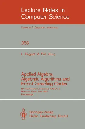Poli / Huguet |  Applied Algebra, Algebraic Algorithms and Error-Correcting Codes | Buch |  Sack Fachmedien