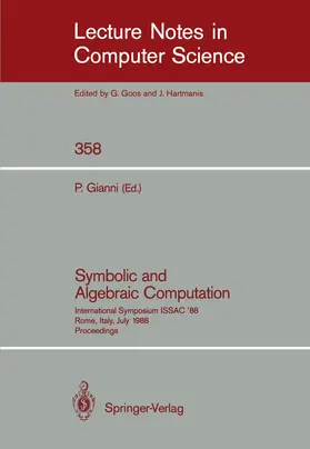 Gianni |  Symbolic and Algebraic Computation | Buch |  Sack Fachmedien
