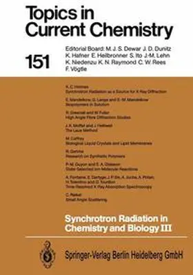 Mandelkow |  Synchrotron Radiation in Chemistry and Biology III | Buch |  Sack Fachmedien