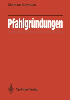 Kolymbas |  Pfahlgründungen | Buch |  Sack Fachmedien