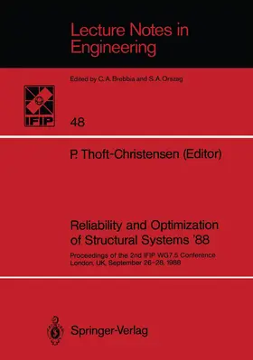 Thoft-Christensen |  Reliability and Optimization of Structural Systems '88 | Buch |  Sack Fachmedien