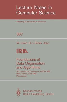 Schek / Litwin |  Foundations of Data Organization and Algorithms | Buch |  Sack Fachmedien