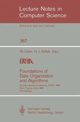 Schek / Litwin |  Foundations of Data Organization and Algorithms | Buch |  Sack Fachmedien