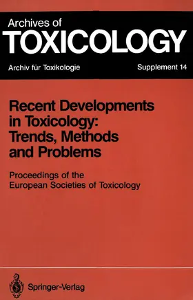 Chambers / Wiezorek / Golbs |  Recent Developments in Toxicology: Trends, Methods and Problems | Buch |  Sack Fachmedien