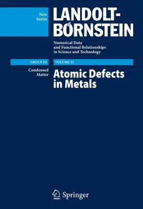 Ullmaier | Atomic Defects in Metals / Atomare Fehlstellen in Metallen | Buch | 978-3-540-51435-0 | sack.de