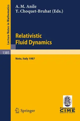Choquet-Bruhat / Anile |  Relativistic Fluid Dynamics | Buch |  Sack Fachmedien